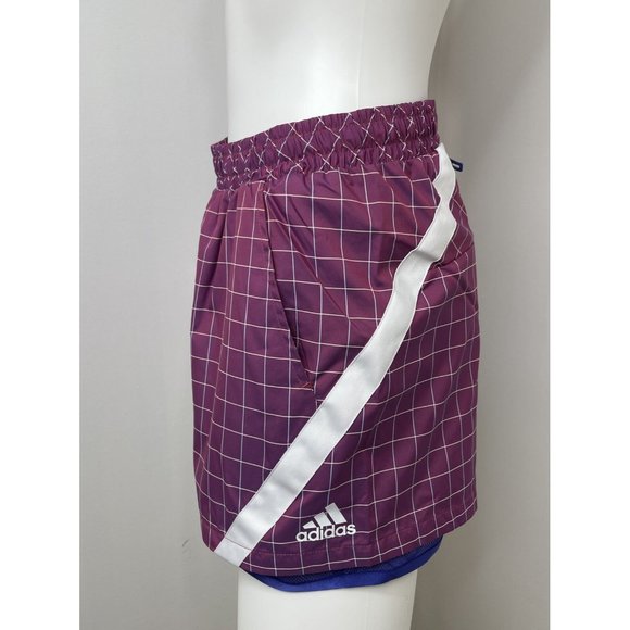 Adidas Women’s Shorts Purple Primeblue XS Blue lining Drawcord on Elastic, Logo - Picture 3 of 12